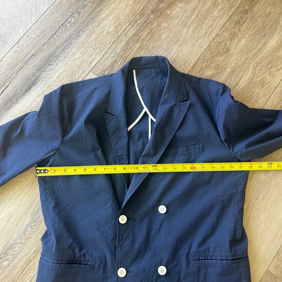 BEAMS Men's Double Breasted Blazer Size XL In Navy - Picture 4 of 6